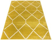 Żółty dywan do pokoju młodzieżowego D4-P03