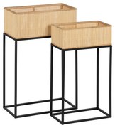 Rattanowe kwietniki 2 szt. (wysokość 80 cm) – Ixia