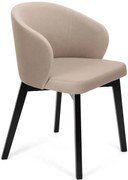 Beżowe welurowe krzesło kubełkowe S4-G87