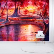 Fototapeta - Malowany las (196x136 cm)