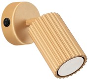 Nowoczesny złoty kinkiet metalowy z włącznikiem - D291 A5-C54