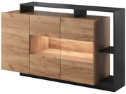 Komoda dąb craft złoty + antracyt L9-Z40