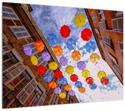 Obraz kolorowych parasoli (70x50 cm)