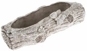 Doniczka betonowa Pień z motylem, 29,5 x 8 x 11 cm