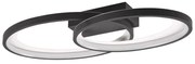 Czarno-biała lampa sufitowa LED 30x57 cm Malaga – Trio