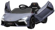AIYAPLAY Elektryczny samochód dla dzieci 3-5 lat, płynny napęd, zdalnie sterowany, z klaksonem, plastik i metal, szary