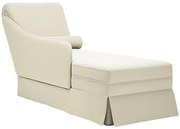 Elegancki kremowy szezlong tapicerowany aksamitem M1-P86