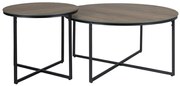 Zestaw 2 stolików kawowych PALERMO I brązowy