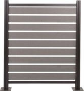 Aluminiowe ogrodzenie kosza na śmieci MCW-K57, szary