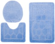 Stylowy niebieski komplet dywaników do łazienki T5-F54
