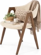 Beżowe krzesło z podłokietnikami B3-W12