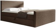 Brązowe welurowe łóżko kontynentalne 5 rozmiarów S3-H84