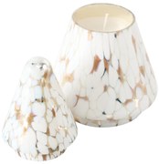 Szklana świeca w kształcie choinki DOTTI, wys. 17,5 cm