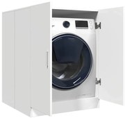 Biała dwudrzwiowa szafka na pralkę R1-D39
