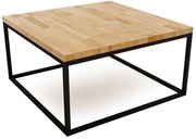 Kwadratowy stolik kawowy z dębowym blatem F8-A58