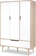 Szafa SOFIE biała/buk trzydrzwiowa
