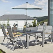 Stół ogrodowy 160 x 95 cm Cubic srebrno-antracytowy KETTLER