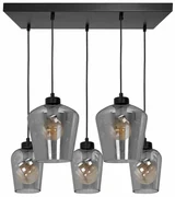Lampa wisząca 5 kloszy SANTIAGO SMOKED 5xE27