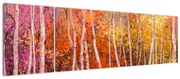 Obraz kolorowego lasu (170x50 cm)