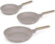 BerlingerHaus Zestaw patelni z powłoką tytanowąTaupe Nordic, 3 szt.
