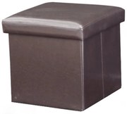 Taboret z przestrzenią do przechowywania Tela new, ciemnobrązowy, 40 x 40 x 37 cm