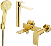 Mexen Zero R40 zestaw wannowy, złoty - 71113R40-50