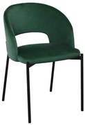 K455 krzesło ciemny zielony, klasyczny, nowoczesne, z dziurą, velvet, welur