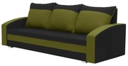 Kanapa sofa 3 os z funkcją spania KING Czarny/Zielony