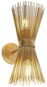 Lampa ścienna art deco złota 2-światłowa - Broom