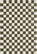 Ciemnozielony/kremowy dywan 120x170 cm Grida – ESTE
