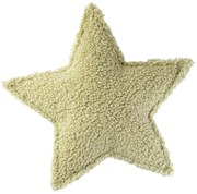 Zielona poduszka na sofę dziecięcą z materiału bouclé Star – Wigiwama