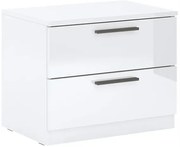Biała szafka nocna z szufladami K8-L90