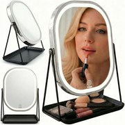 Lusterko Do Makijażu PREMIUM METALOWE Kosmetyczne PODŚWIETLANE LED | VOLAN