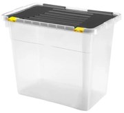 Pojemnik do przechowywania DRAGON 72 l czarny/przezroczysty