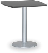Stolik konferencyjny FILIP II, 66x66 cm, szara podstawa, grafit