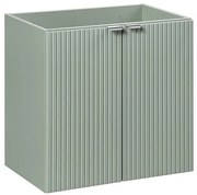 Szałwiowa szafka pod umywalkę z półkami T2-W21