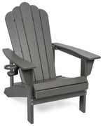 Szary plastikowy fotel ogrodowy Adirondack – Bonami Selection