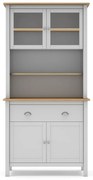 Biała witryna z litego drewna sosnowego 90x180,5 cm Misti – Marckeric