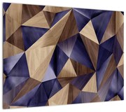 Obraz - 3D drewniane trójkąty (70x50 cm)