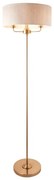 Endon 110724 - Lampa podłogowa HIGHCLERE 1xE14/40W/230V beżowy/mosiądz