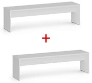 Ławka szatniowa 1+1 GRATIS, 1500 mm, biały