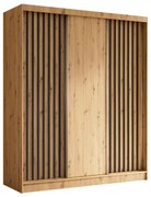 Szafa przesuwna - Lamel 180 cm, dąb artisan