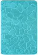Dywanik łazienkowy z pianką pamięciową Kamienie turkusowy, 40 x 50 cm, 40 x 50 cm
