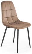 Beżowe pikowane nowoczesne krzesło C2-C19