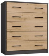 Szafka na buty antracyt + dąb artisan K7-D83