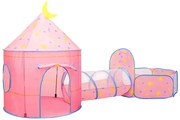 Różowy namiot dla dziewczynki z tunelem do zabawy H3-E07