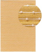 Żółty dywan z pomponikami dla dziecka Lupo