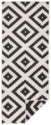 Czarno-kremowy chodnik dwustronny odpowiedni na zewnątrz NORTHRUGS Malta, 80x250 cm