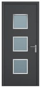 Drzwi zewnętrzne z antracytowego aluminium wys. 218 x szer. 96 cm - prawe - ROSILVA