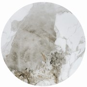 GENESIS_S Ława Stolik kawowy Biały marmur Orzechowy Złoty fi.50 cm okrągły